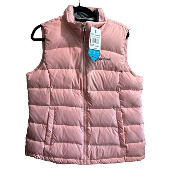 NWT| Free Country Down Vest | Pink | Women's L - Picture 2 of 4